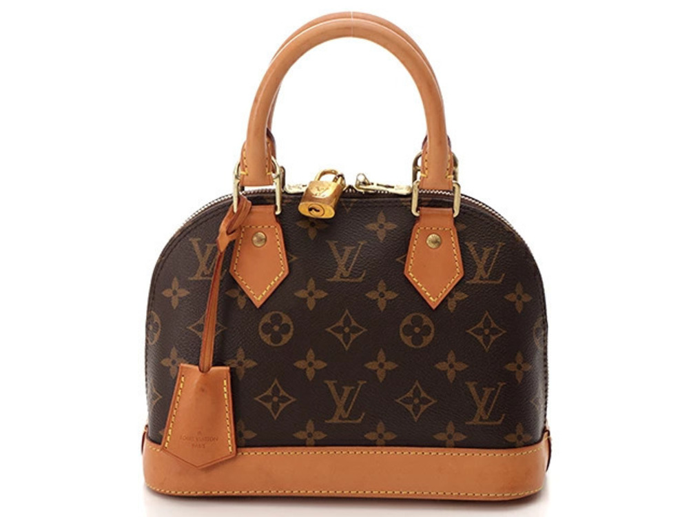 LOUIS VUITTON Alma Monogram Leather Brown